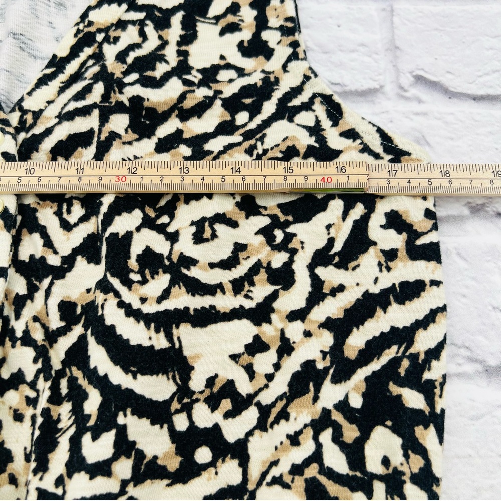 Lou & Grey Romper Womans Small Black and Cream Patterned Sleeveless Tie Waist - Picture 7 of 9